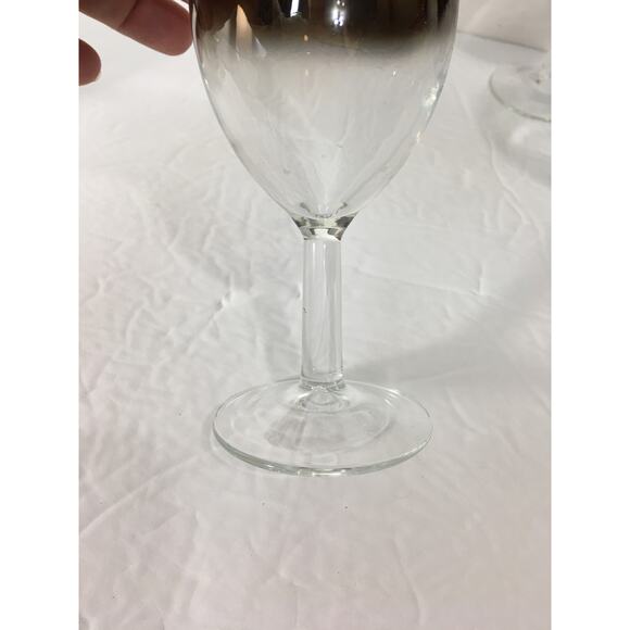 Set of 5 Vintage Atomic Silver Fade Wine Glasses‎ Made in France - Picture 3 of 9